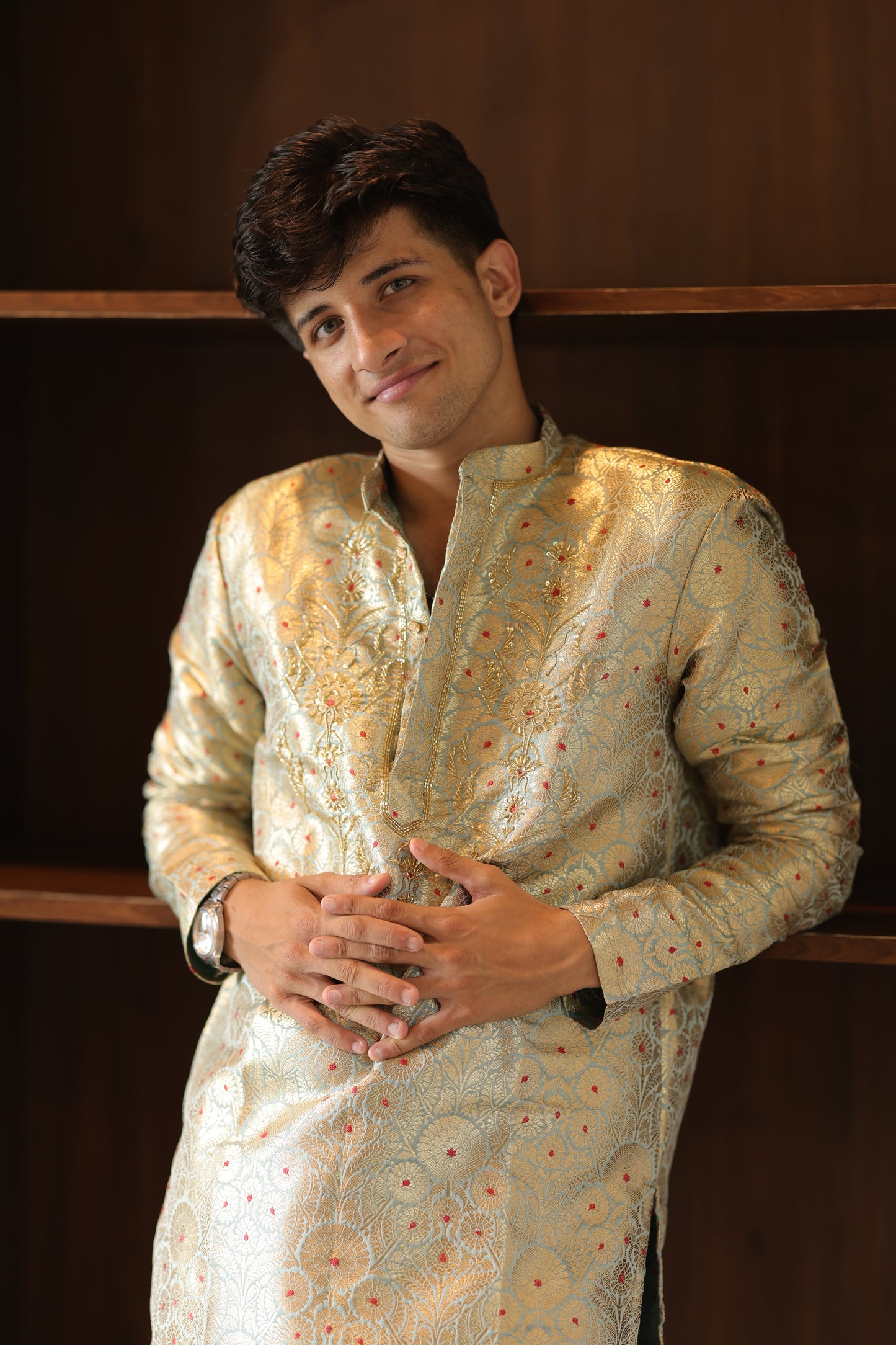 Banarsi Baithak Short Blue Kurta