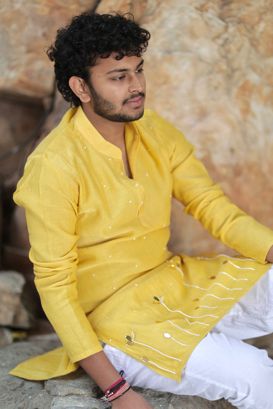 Yellow Lotus Kurta