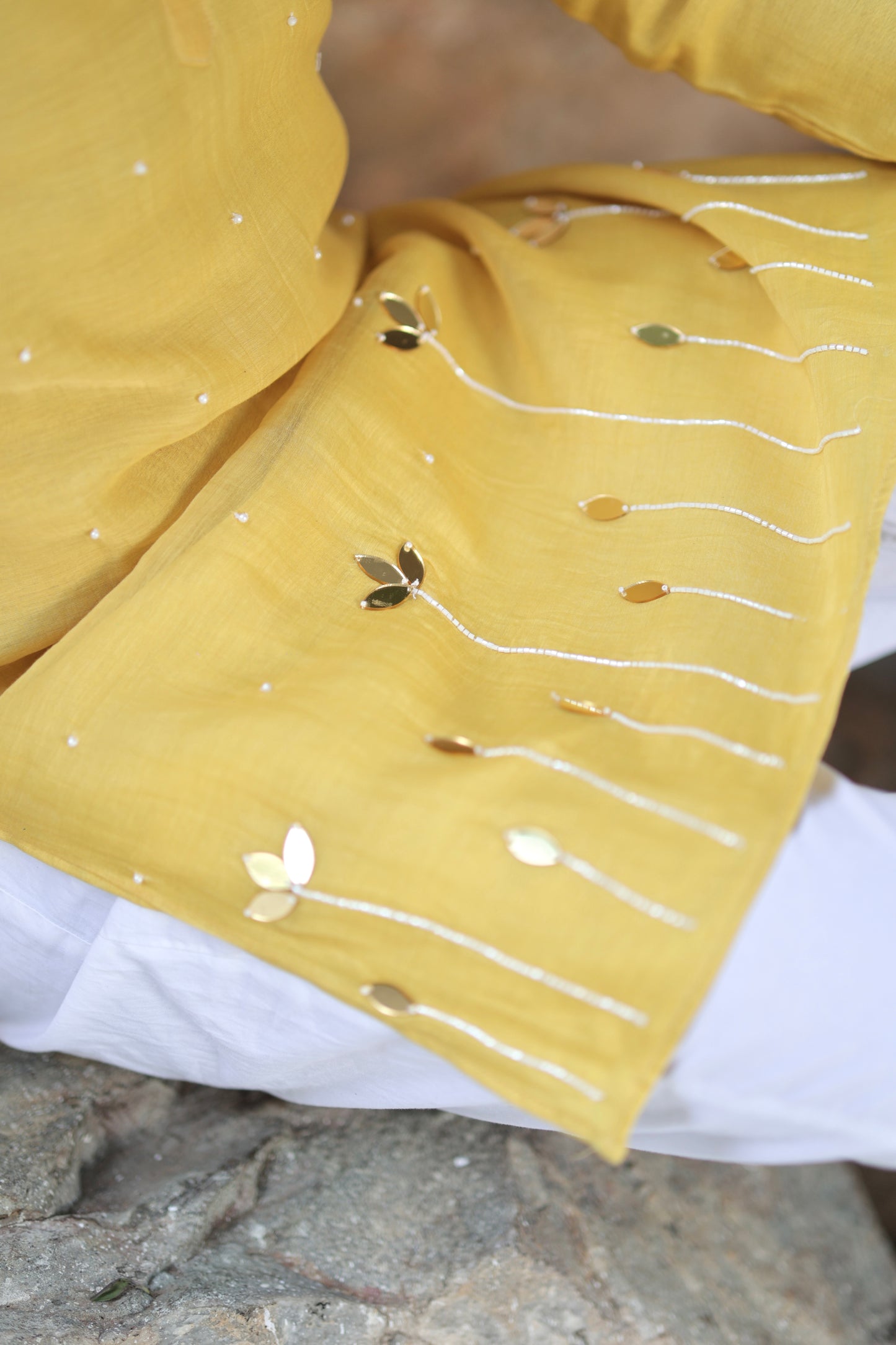 Yellow Lotus Kurta