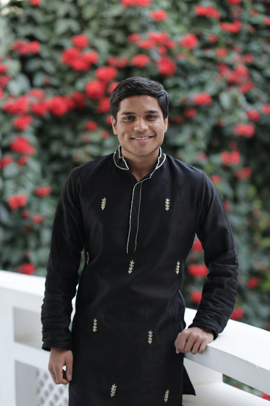 Black Short Kurta