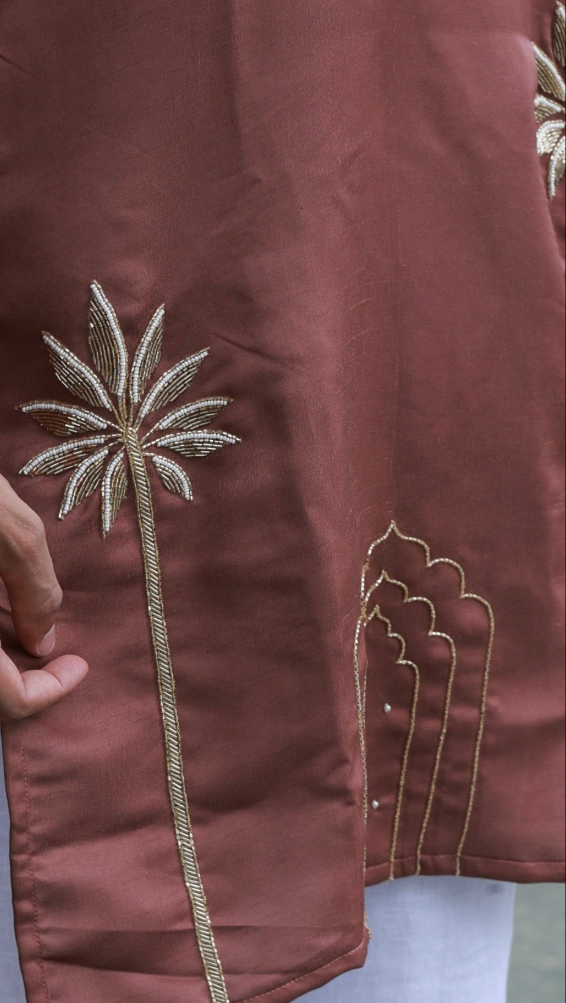 Mocha Brown Dew Kurta