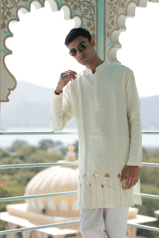 Ivory Lotus Kurta