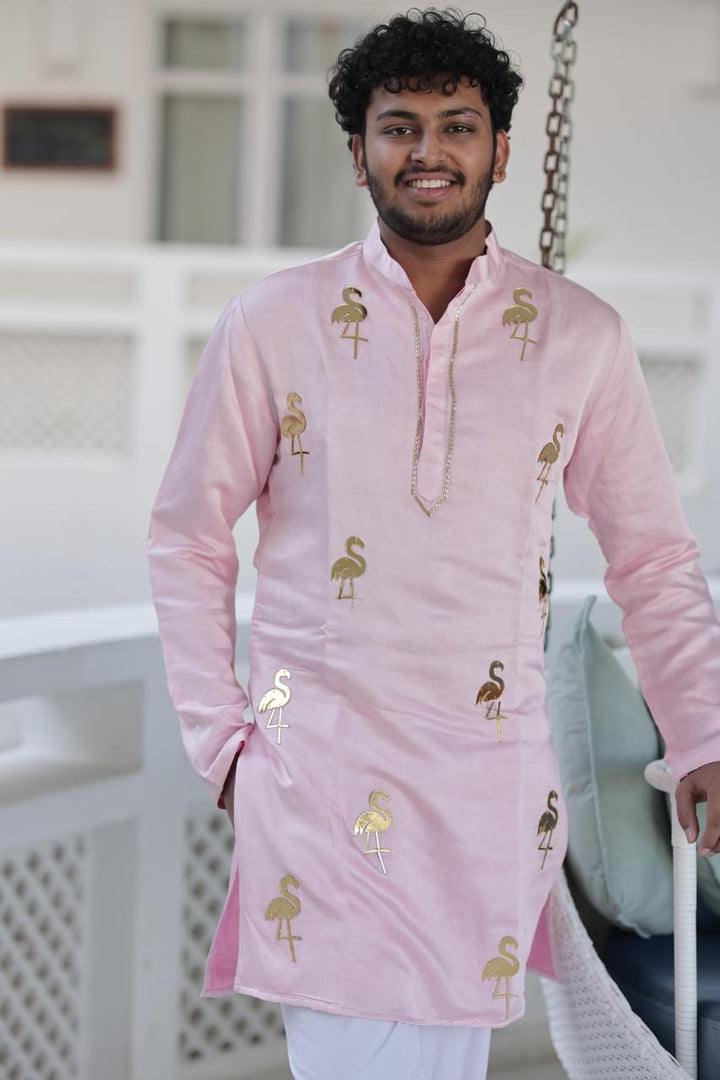Pink Flamingo Kurta