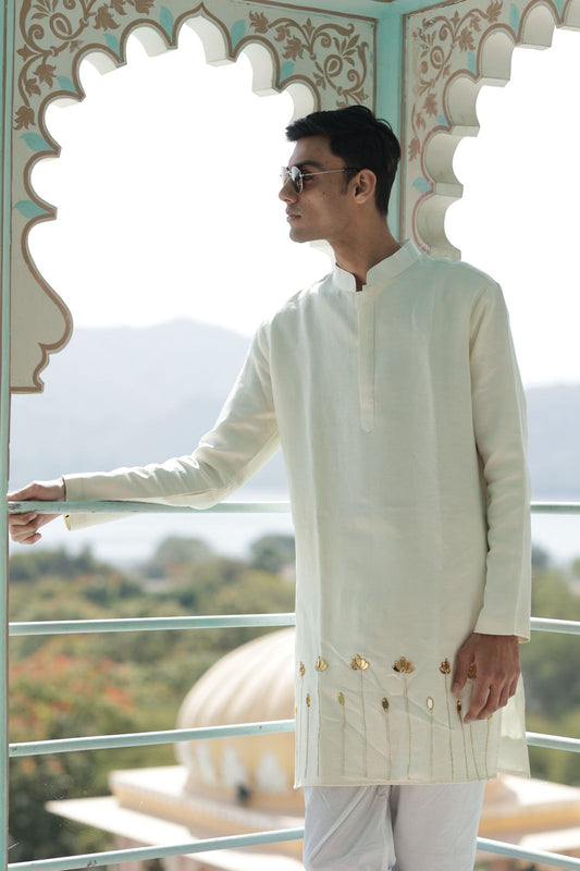 Ivory Lotus Kurta